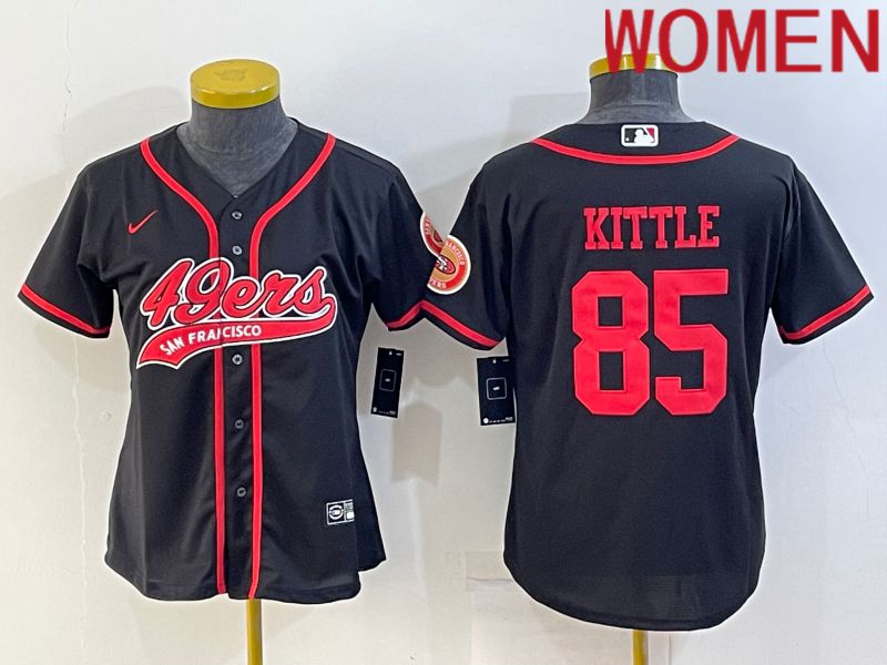 Women San Francisco 49ers #85 Kittle Black 2022 Nike Co branded NFL Jersey
